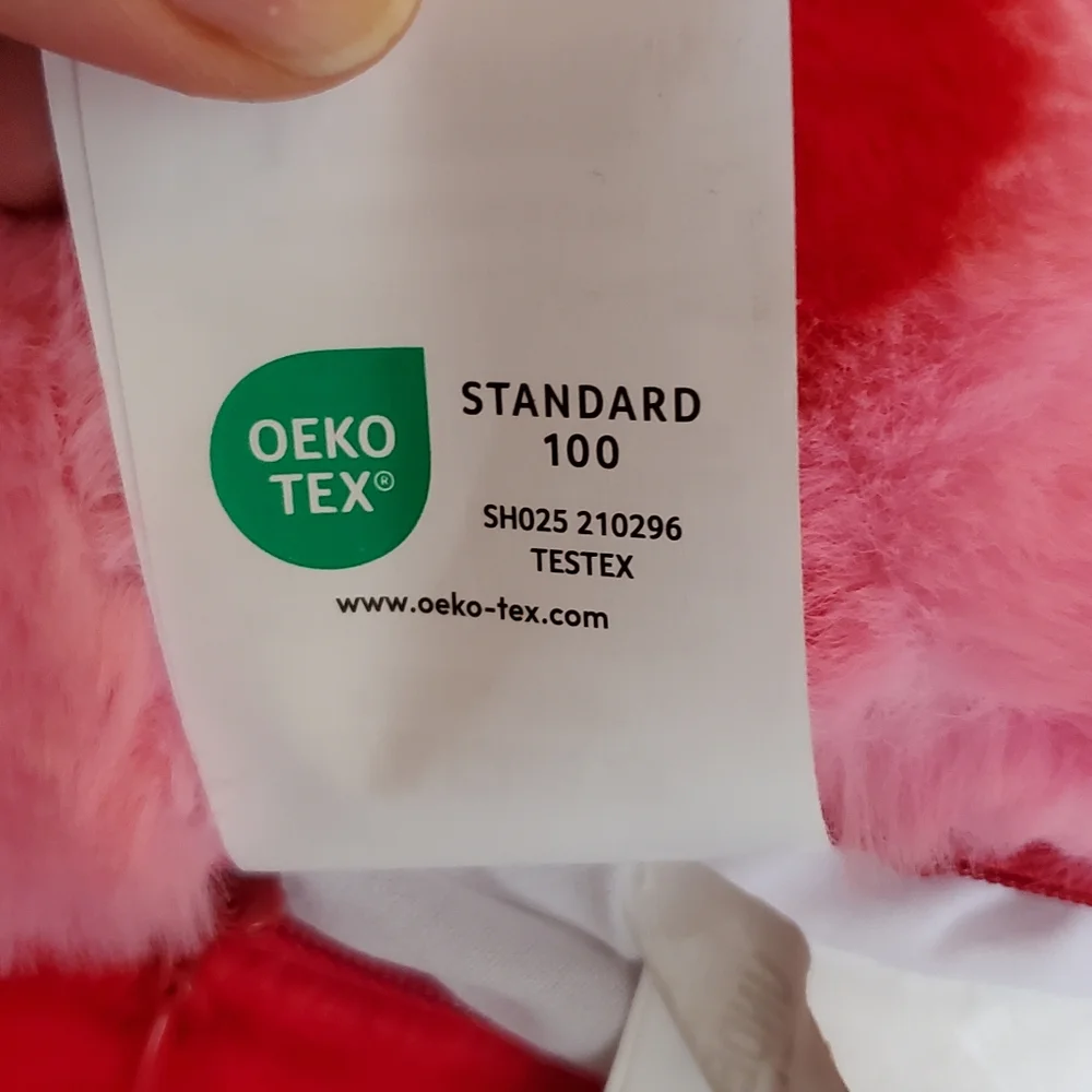 NWT cupcakes & cashmere Faux Fur Checkered Heart Pillow, 20